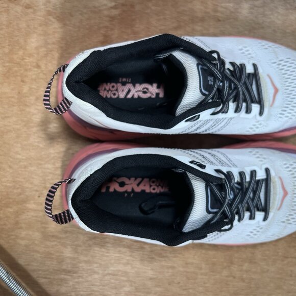 Hoka One One Clifton 6 Women Size 7.5 Running Shoes Pink Sneakers - Picture 8 of 9